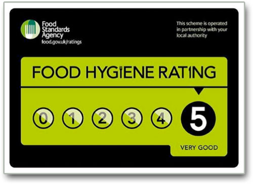 Food Hygiene rating 5 out of 5